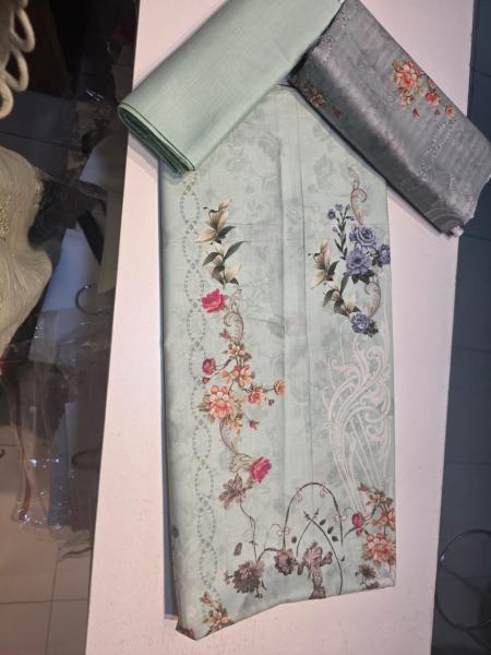 Premium Digital Printed Pakistani Cotton Three-Piece Collection