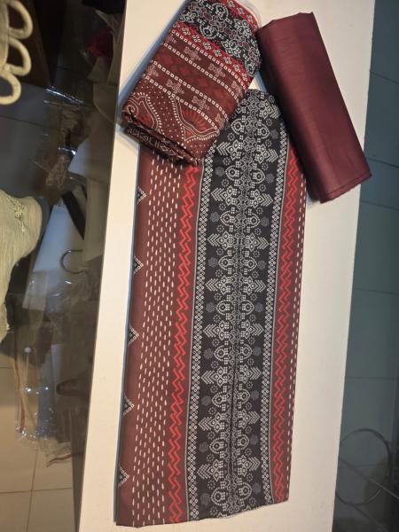 Premium Digital Printed Pakistani Cotton Three-Piece Collection