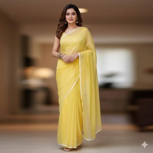 সেমি মসলিন শাড়ি