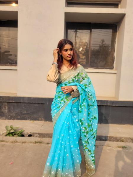 Exclusive Handloom Half Silk Saree – Dropupseller  Signature Collection SKU-543