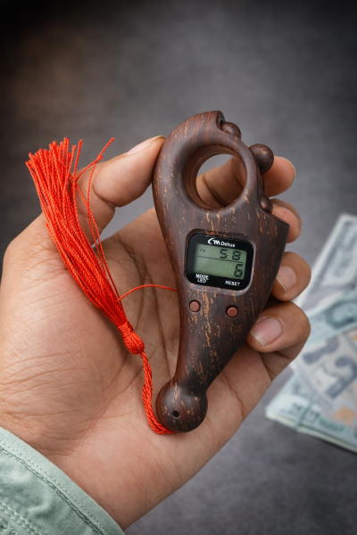 Digital Tasbih Counter with LED Display (Premium Wooden Finish)-704